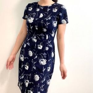 Club Monaco Floral Navy Mini Dress Size 00